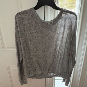 Women’s Ultra Flirt knit top - Size XL Grey and white